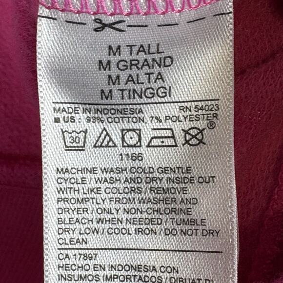 Old Navy Crew Neck Pullover Sweatshirt Womens Medium Tall Pink Tie Dye Hippie - Picture 5 of 7